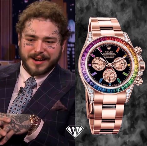 post malone rainbow rolex price|Post Malone today.